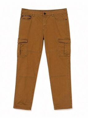 Benjamin Black Slim Fit Cargo Pants 38x32 Brown Stretch Utility